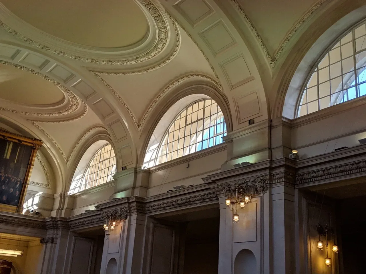 Cardiff Crown Court, window restoration (interior)