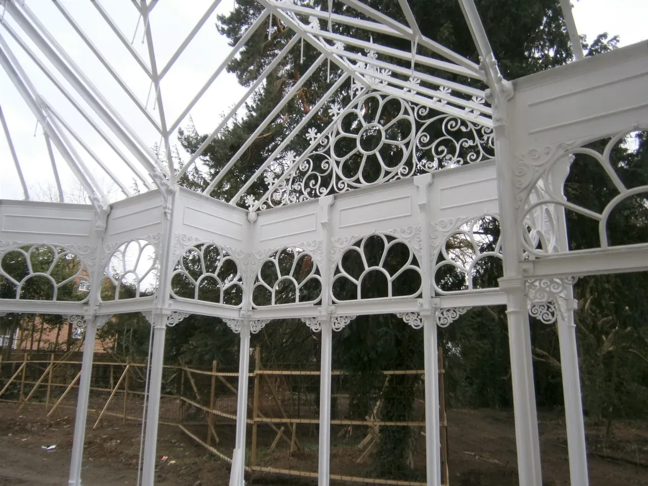 Restored cast iron conservatory frame