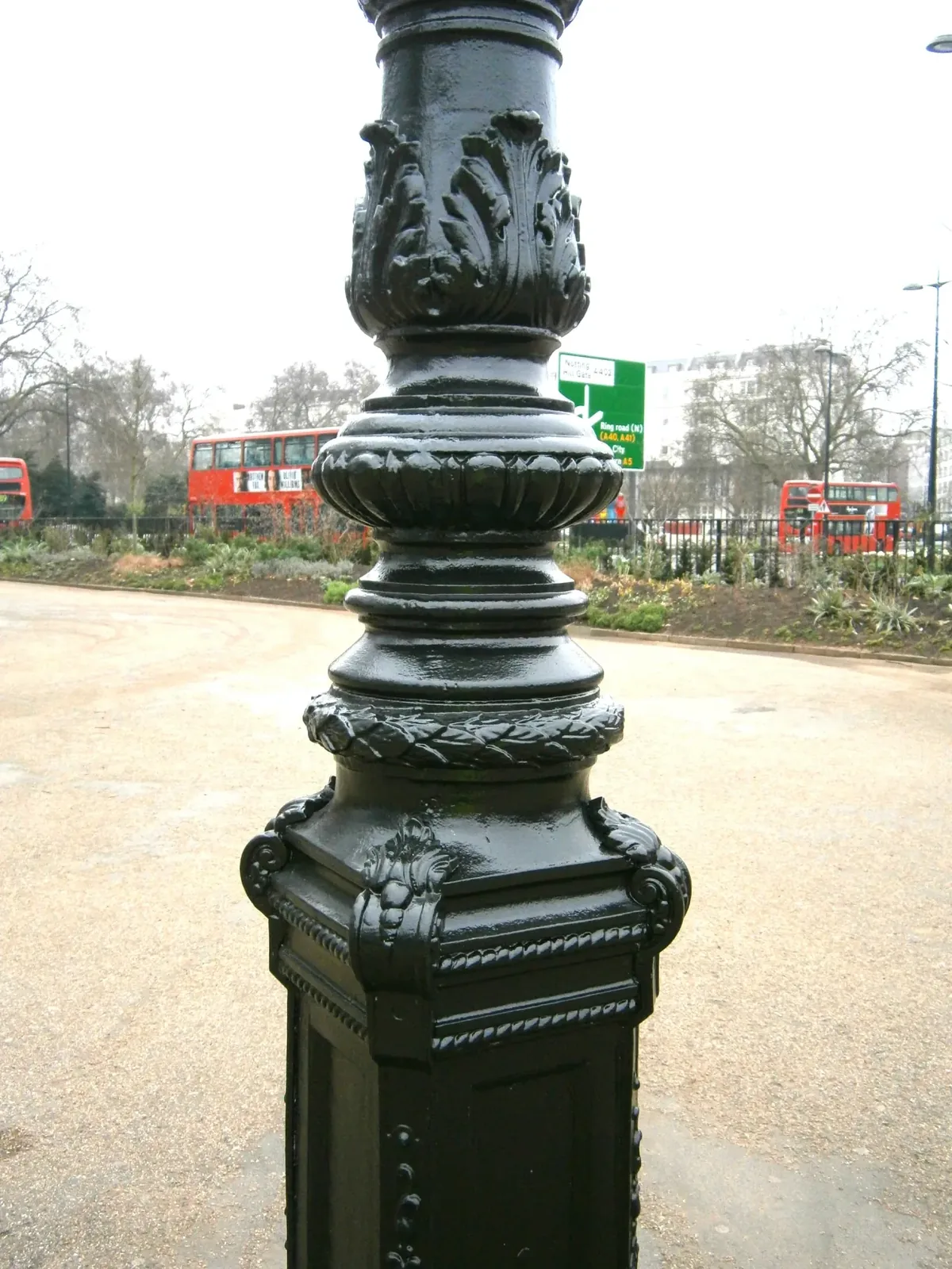 Restored lighting column, Speakers' Corner, London